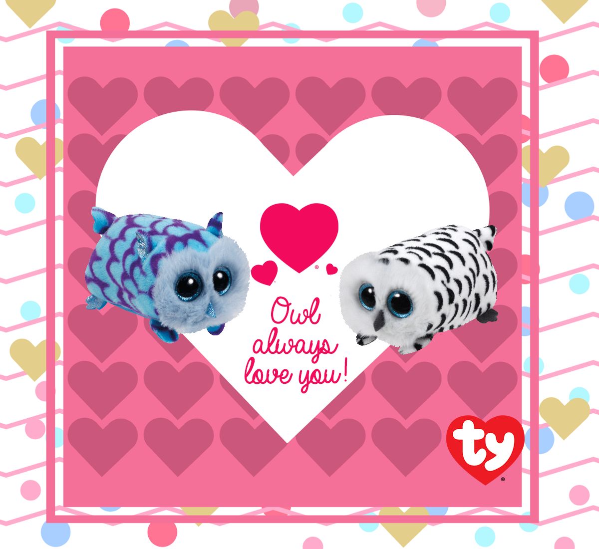 TyInc's tweet photo. Valentine's Day is only 1 week away! Share this special Teeny Ty Valentine with someone you think is a hoot! https://t.co/ALFcJDtU9w https://t.co/5EOnNZQib0