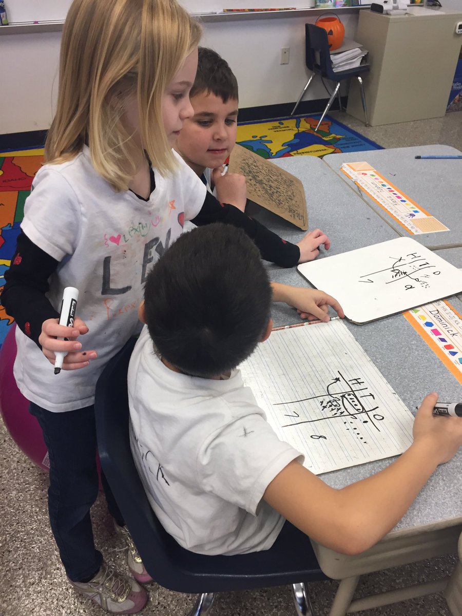 MichelleHetro's tweet photo. Working on various subtraction strategies- Students as Teachers for other Students #unbundling #collaboration #secondgrade #studentteacher https://t.co/p3bHwuOVTS