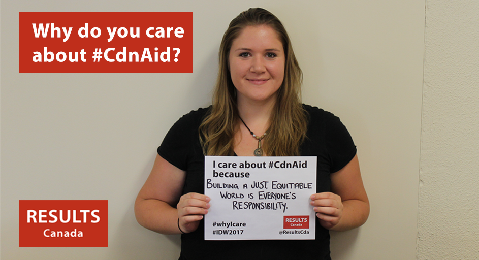 ResultsCda's tweet photo. "Building a just, equitable world is everyone's responsibility" Why do you care? #whyIcare #IDW2017 https://t.co/WYaSFE6Y1A