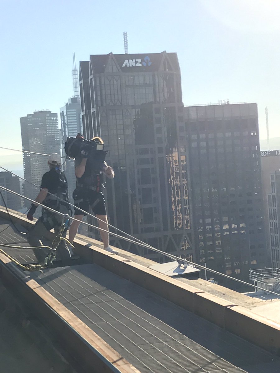 gemmainmelbs's tweet photo. Never seen a cameraman look more nervous @AnglicareVic @TheTodayShow π #altitudeshift #testyournerve #fundraising https://t.co/IJPDvjIjcf