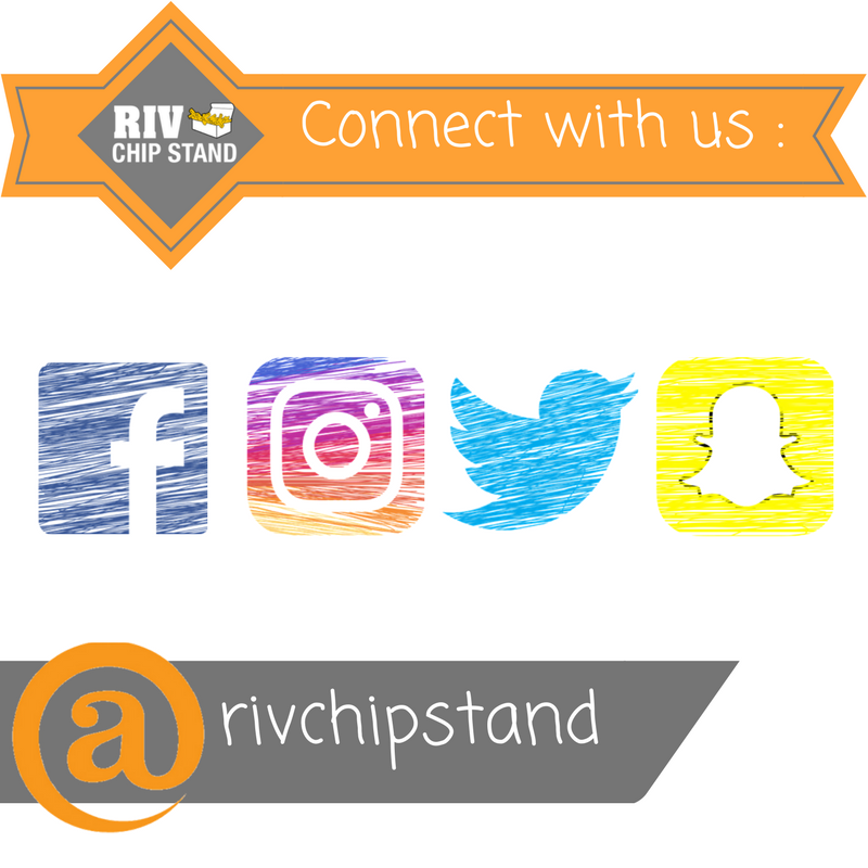 Follow us + Like us for our latest news, updates &amp; behind the scenes pictures/videos. Don't forget to tag us in your photos! 😜
#rivchipstand