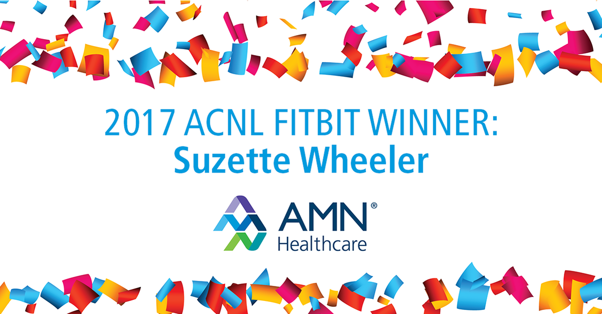 AMNHealthcare's tweet photo. Congratulations to Suzette Wheeler from @AdventistHealth for winning a brand new fitbit at #ACNLConference2017 https://t.co/6eyEjvKA63