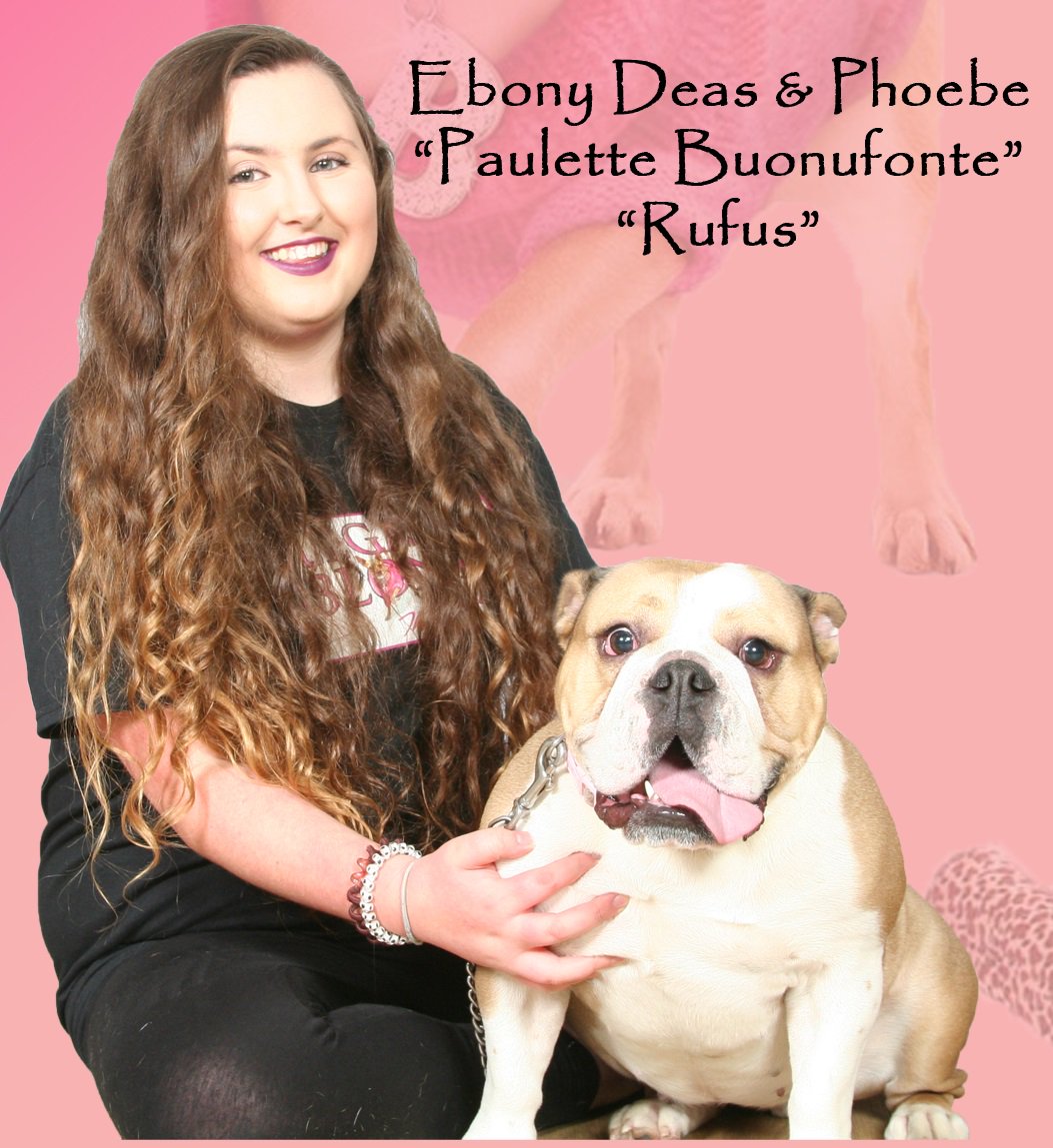 Time to introduce another member of our cast.  Tonight we introduce Ebony Deas who takes on the role of Paulette together with our 'Rufus'
