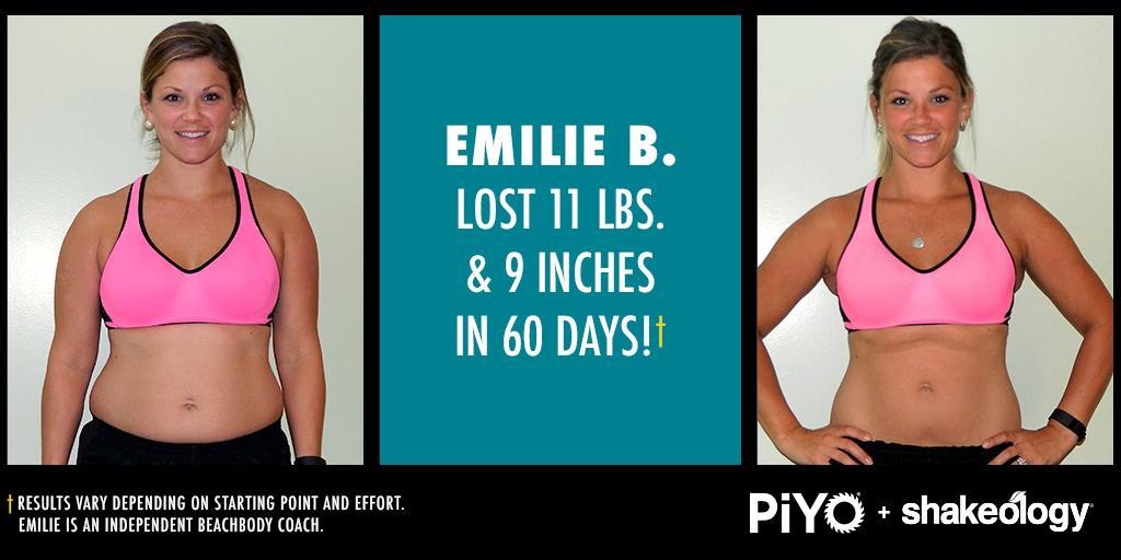 Emilie B. committed to PiYo for 1 round and lost 11 lbs. and 9 inches in 60 days! #TransformationTuesday bchbody.life/2lnfiPf