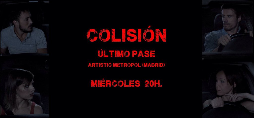 colisionlapeli's tweet photo. MIÉRCOLES 20h. ÚLTIMO PASE @artmetropol @octavipujades @chus_pereiro @jcsuau @CarlaLlado @kristu @emma_caballero_ https://t.co/xMQalZJksB