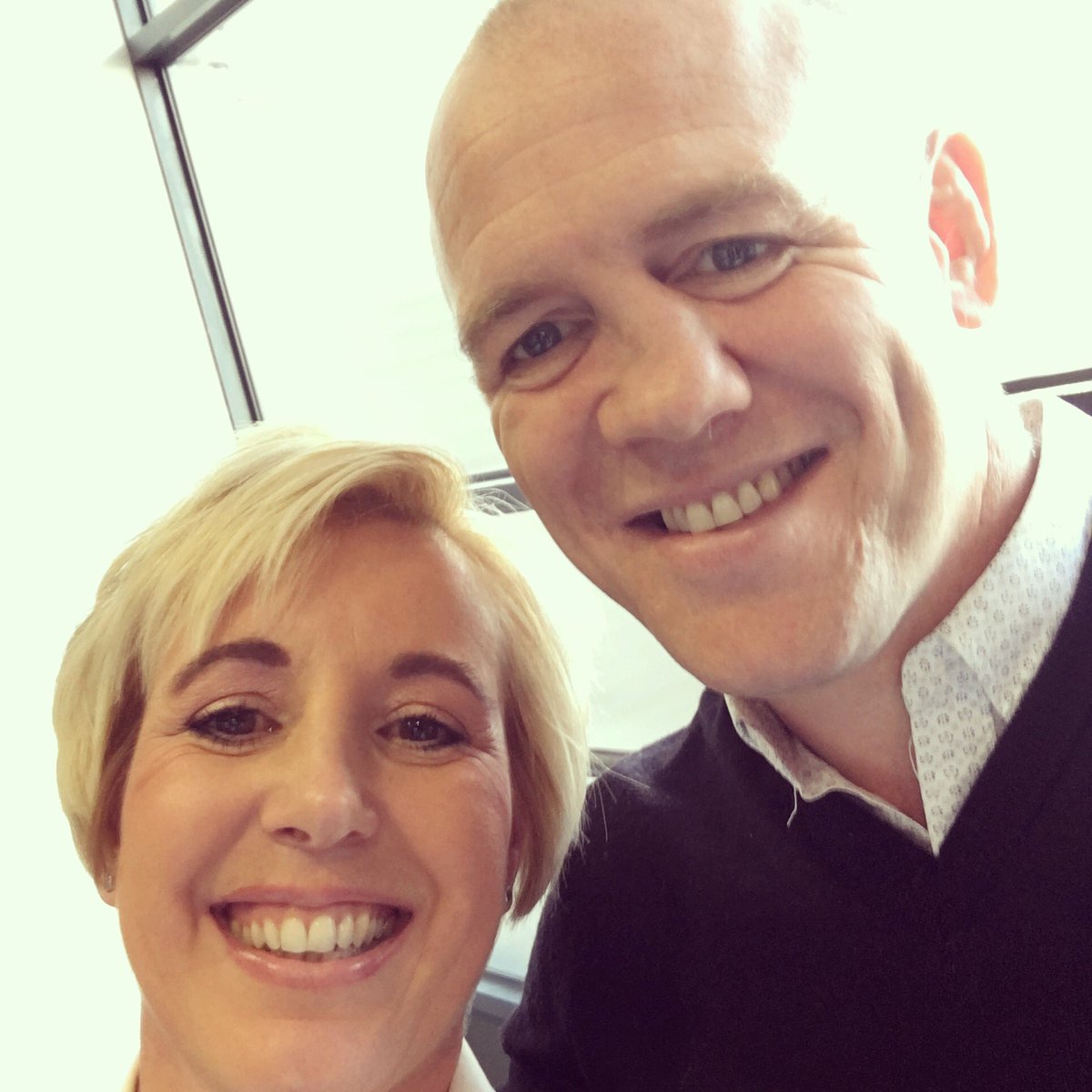 BeechJodie's tweet photo. Smiles all round #MyVIPview #ENGvFRA #MikeTindall https://t.co/LdMeFsS5XU