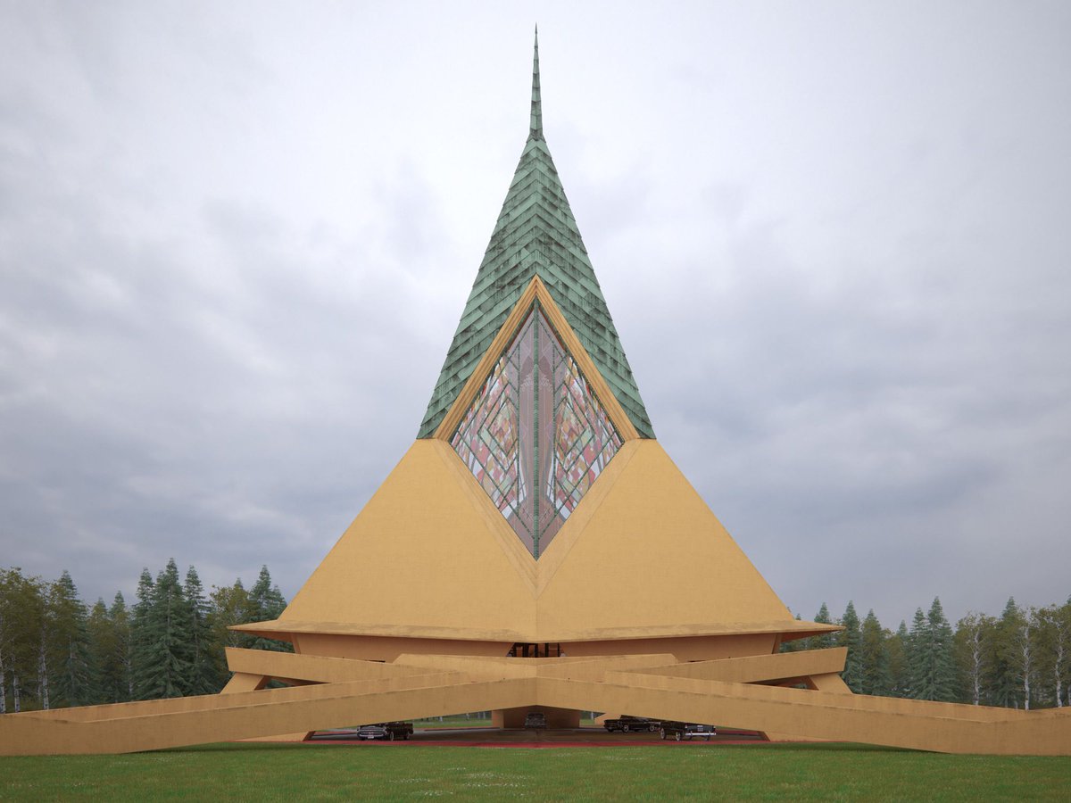Unbuilt Frank Lloyd Wright chapel comes to life in new visualizations. curbed.com/2017/2/7/14533…