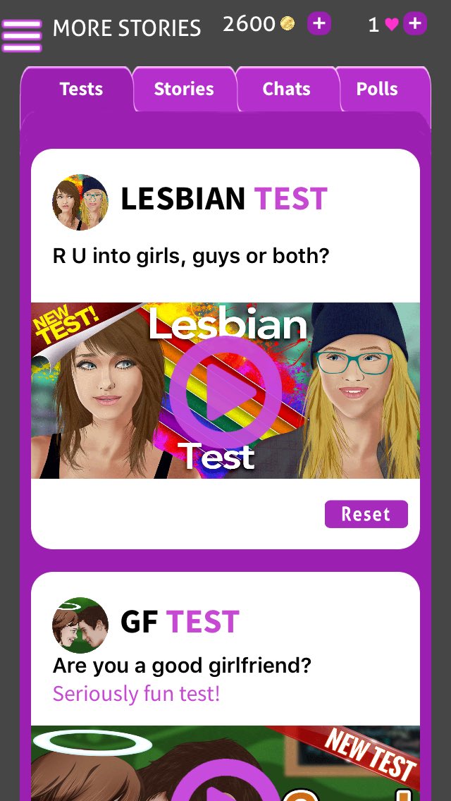Top10GamesLtd's tweet photo. New lesbian test just released ❤ #gossiplife https://t.co/13cYzNrtWP