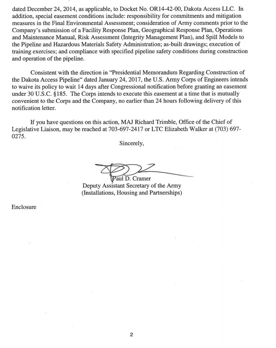 IENearth's tweet photo. Breaking: Dept. of Army statement announces approval of DAPL easement #noDAPL #DeFundDAPL https://t.co/2o1DhGeLnQ