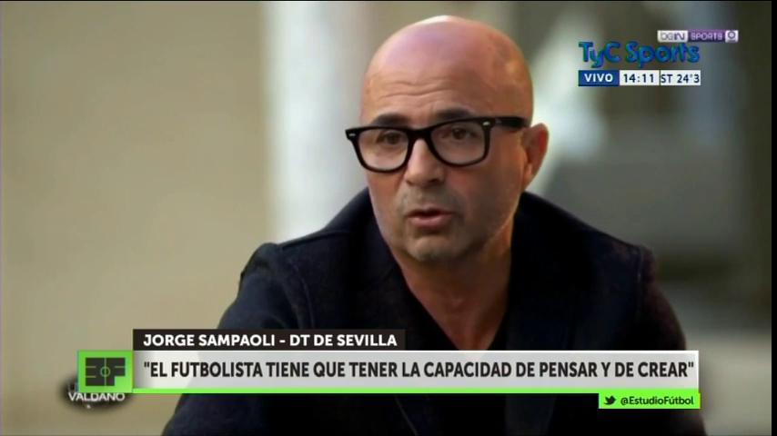 tycsportsvivo's tweet photo. Sampaoli: "Cuando se automatiza al jugador pierde sentido de decisión. Sin libertad para pensar, no puede crear" https://t.co/VbLOF5bKDG