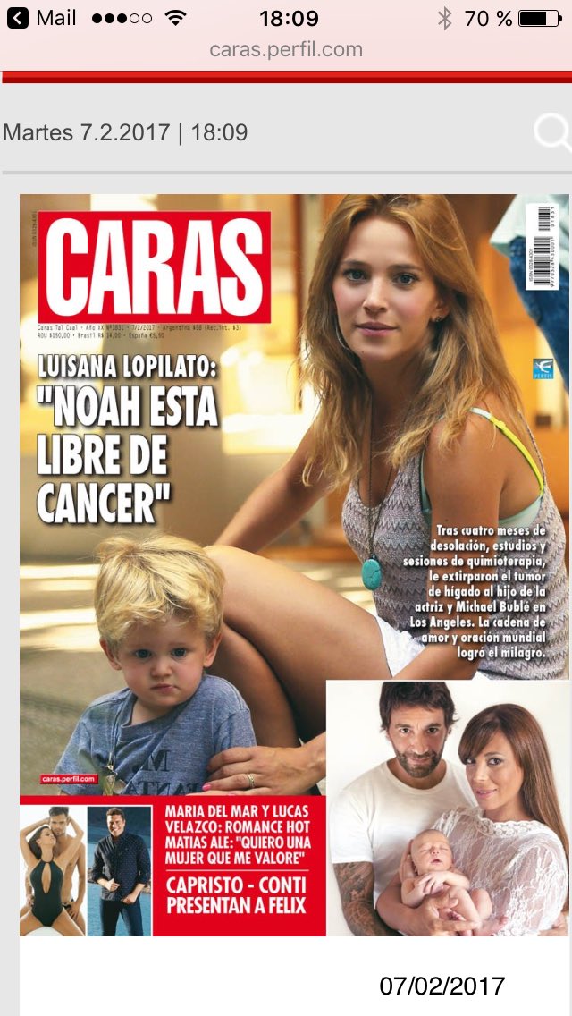 Noah está libre de cáncer gracias a la cadena de amor y oración mundial.