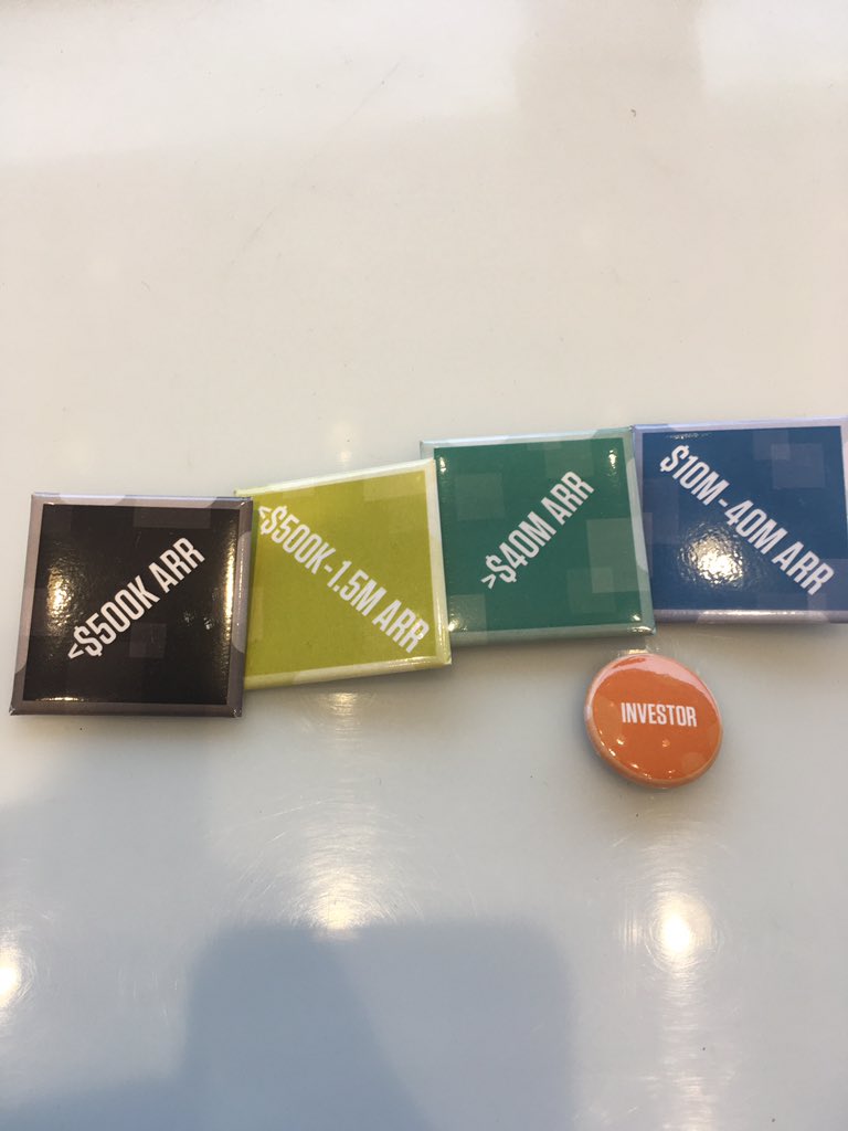 You know you're at a saas conference when the badges look like this #SaaStrAnnual