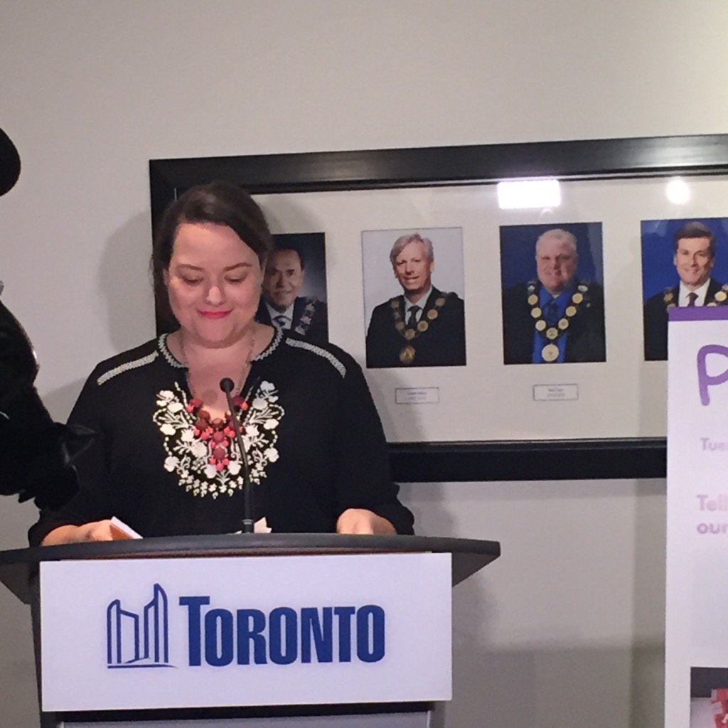 AlanaMarieP's tweet photo. Erin Filby "city council can do better" @JohnTory #snapthebudget #TOpoli #childcare + Rec funding now https://t.co/gcXKIVCFSP