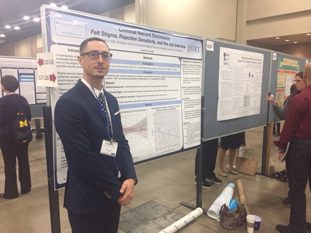 cubridgephd's tweet photo. #cubridgetophd scholar @CrispyChrisGo presenting his work last month at #spsp2017! https://t.co/CuhNQ1a8Vb