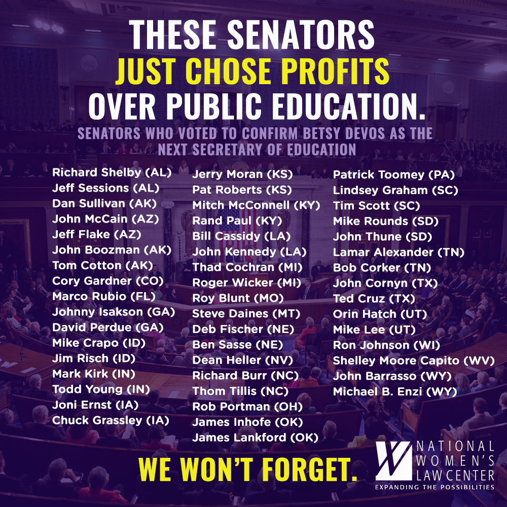 SandyK1117's tweet photo. @Keep2020Alive @WendyMarcinkie1 Sad day for education. Here are the Senators against good quality education. #ReasonsToProtest #Resist https://t.co/Ko9ZNBtkbT
