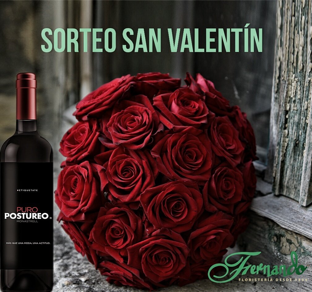 FloristFernando's tweet photo. #Sorteo de #SanValentín con @PostureoWine en nuestro Facebook 👉 https://t.co/hagK8GRiQp 😃💘 #Murcia 💘 ¡Sorprende a tu pareja! 🌹 https://t.co/dK2dXb2Ftx