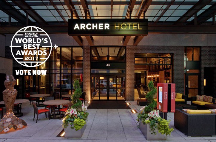 ArcherHotel's tweet image. Vote for Archer #NewYork as a @TravelLeisure  #TLWorldsBest and enter to win a trip worth $10,000.  bit.ly/2lkGWM0