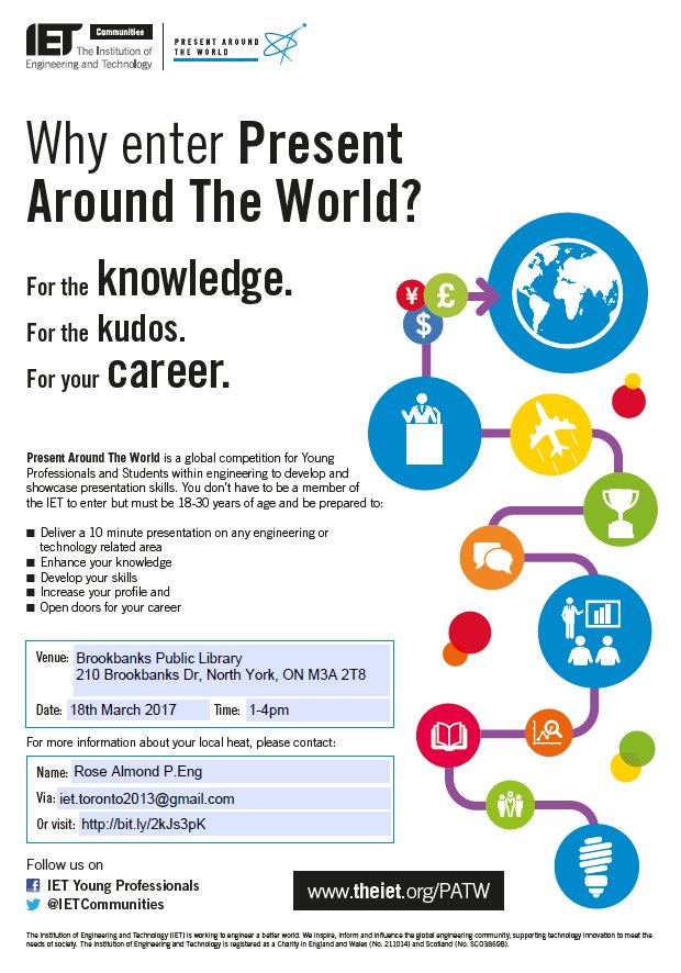 IET_Toronto's tweet photo. Apply now to be part of the Toronto region #IETPATW to be held Mar 18th. Applications due 4th March. @IETCommunities https://t.co/rKB9f5rIAE