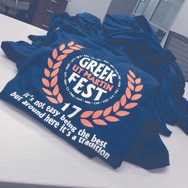 We have PILES of long sleeve 2017 Greek Fest shirts. Why don't you have yours? $20 in the Office of Student Life! #utm #utmartin