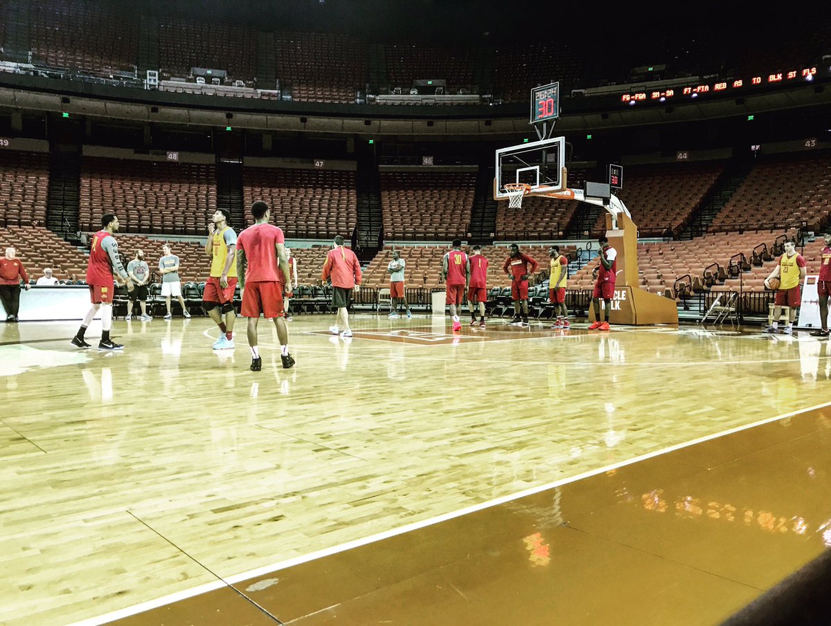 CycloneMBB's tweet photo. Shootaround at Frank Erwin Center. https://t.co/yLCFP0QnHM