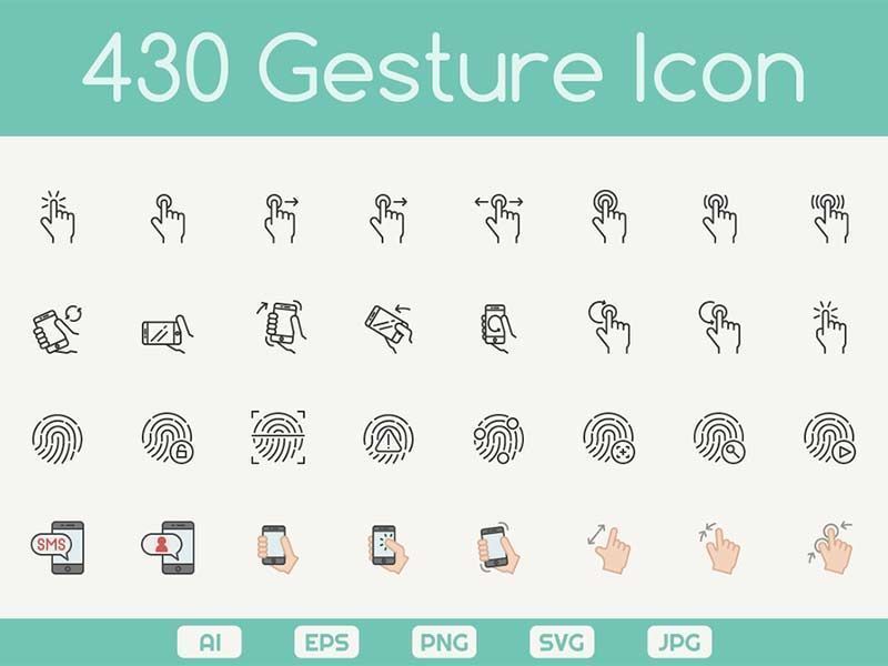 Mike Taylor On Twitter Freebie 430 Free Icons All Around Gesture Control Https T Co Krtlpgbnlv
