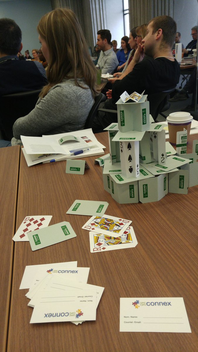 CIPOconnex's tweet photo. House of cards icebreaker activity before the #leadersgc panel discussion at the #cipoconnex Leadership Retreat https://t.co/4B4lROL2PP
