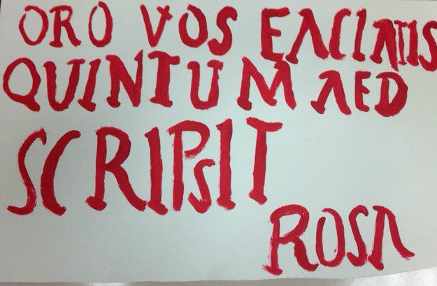 MagistraYeager's tweet photo. Latin 1 students want your vote for aedile! #spainparkproud https://t.co/hcutk07dvb