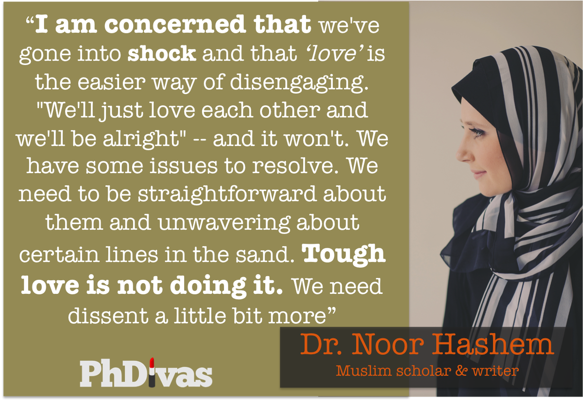 phdivaspodcast's tweet photo. Teaser for our upcoming ep with @SooriNoorH! On the value of dissent and problems with love. #NoBanNoWall #nobanonstolenlands https://t.co/s1cDvUpKXT