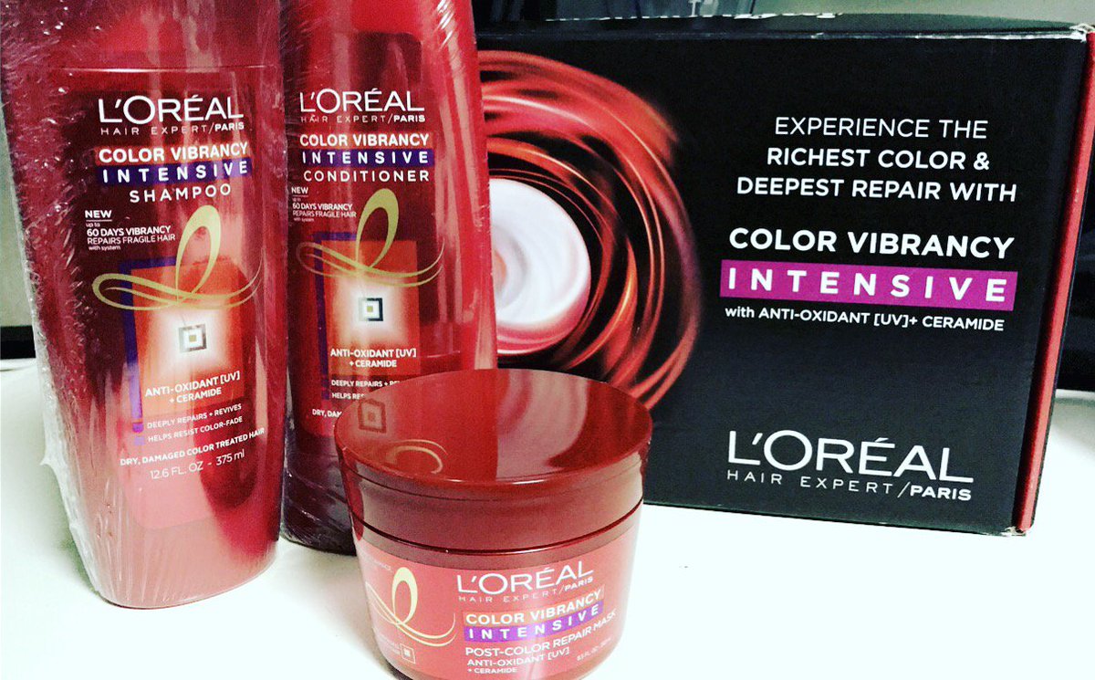 kolyejoyce's tweet photo. Still love my #colorvibrancyintensive collection from @Influenster! All free for my testing! #lorealhair #ad https://t.co/BWSz8lHvxZ