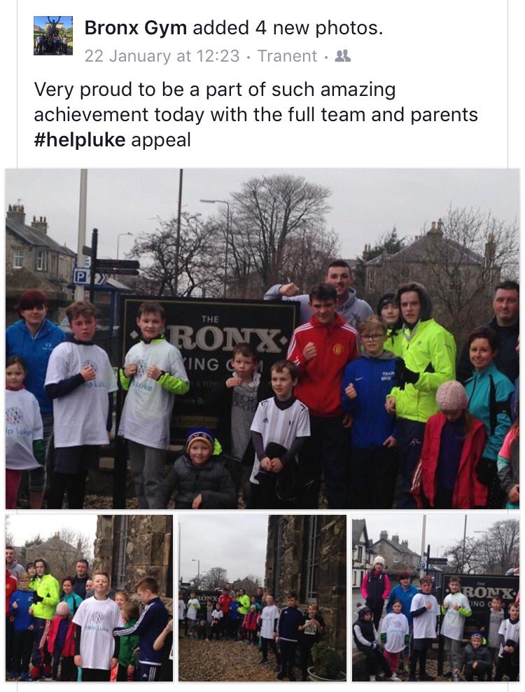 BronxBoxingGym1's tweet photo. @HelpLukeStewart All sponsor money from kids and parents who took part in our 5k/10k fundraiser is in &amp; our grand total is £1,000 #HelpLuke https://t.co/Z0VtzRBZ6s