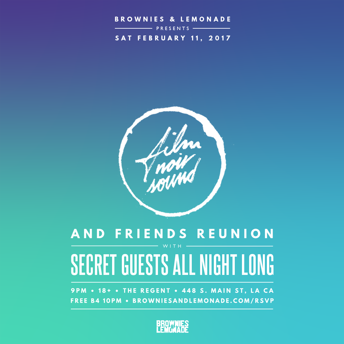 TeamBandL's tweet photo. ANNOUNCING 👀
@FILMNOIRSOUND REUNION SAT 2/11
🍍
🌵
😡
🕴
🇦🇺 (LA DEBUT)
🏕
RSVP → https://t.co/MYRocjxYG5 https://t.co/xmdNz75LpY