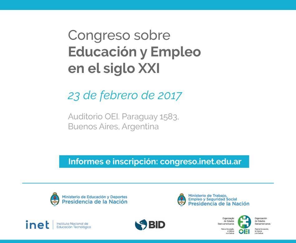 INETetp's tweet photo. Próximo 23 de febrero, Congreso sobre educación y empleo en el siglo XXI. Los esperamos! #LaEducaciónNosUne https://t.co/YmUJ92jgjP
