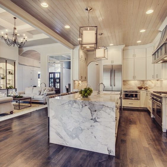 pureplumbinglv's tweet photo. Elegant Stainless Steel Appliances & Accent Waterfall Island! #KitchenDecorations https://t.co/alE4KB9tLg
