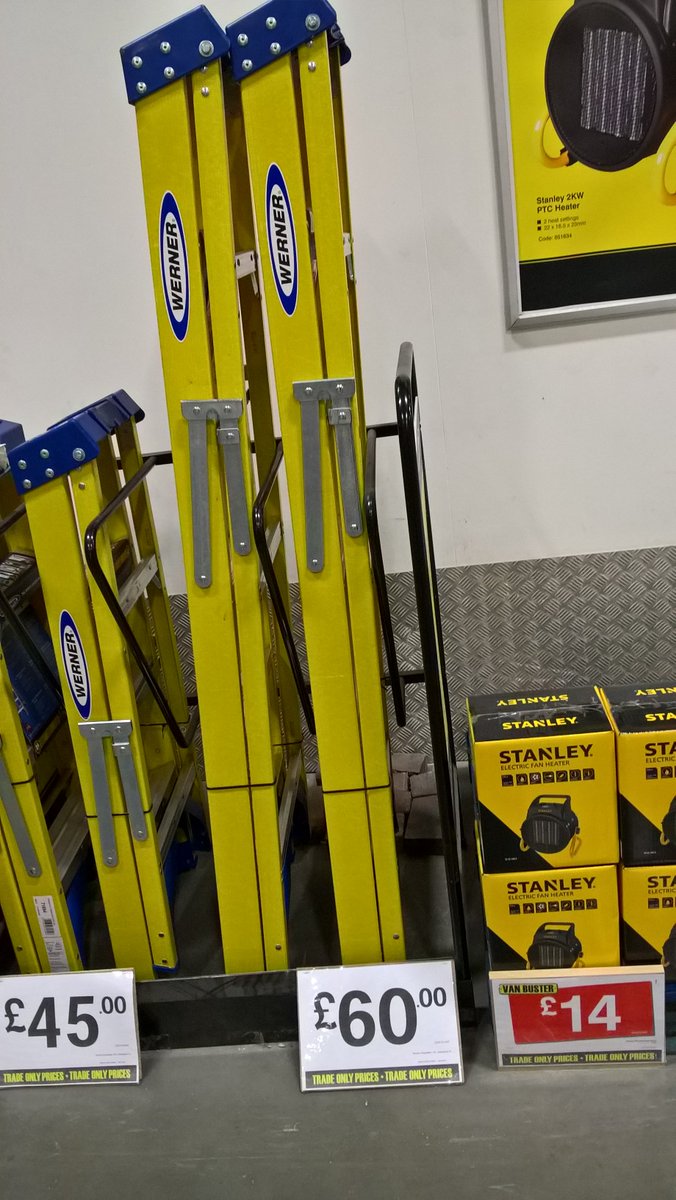 AnonyMongoose2's tweet photo. @BandQ false advertising! My ladders were in fact 72 quid. Not clear that this is trade or not inc VAT. Very disserpointed. https://t.co/IeOXlipBHd
