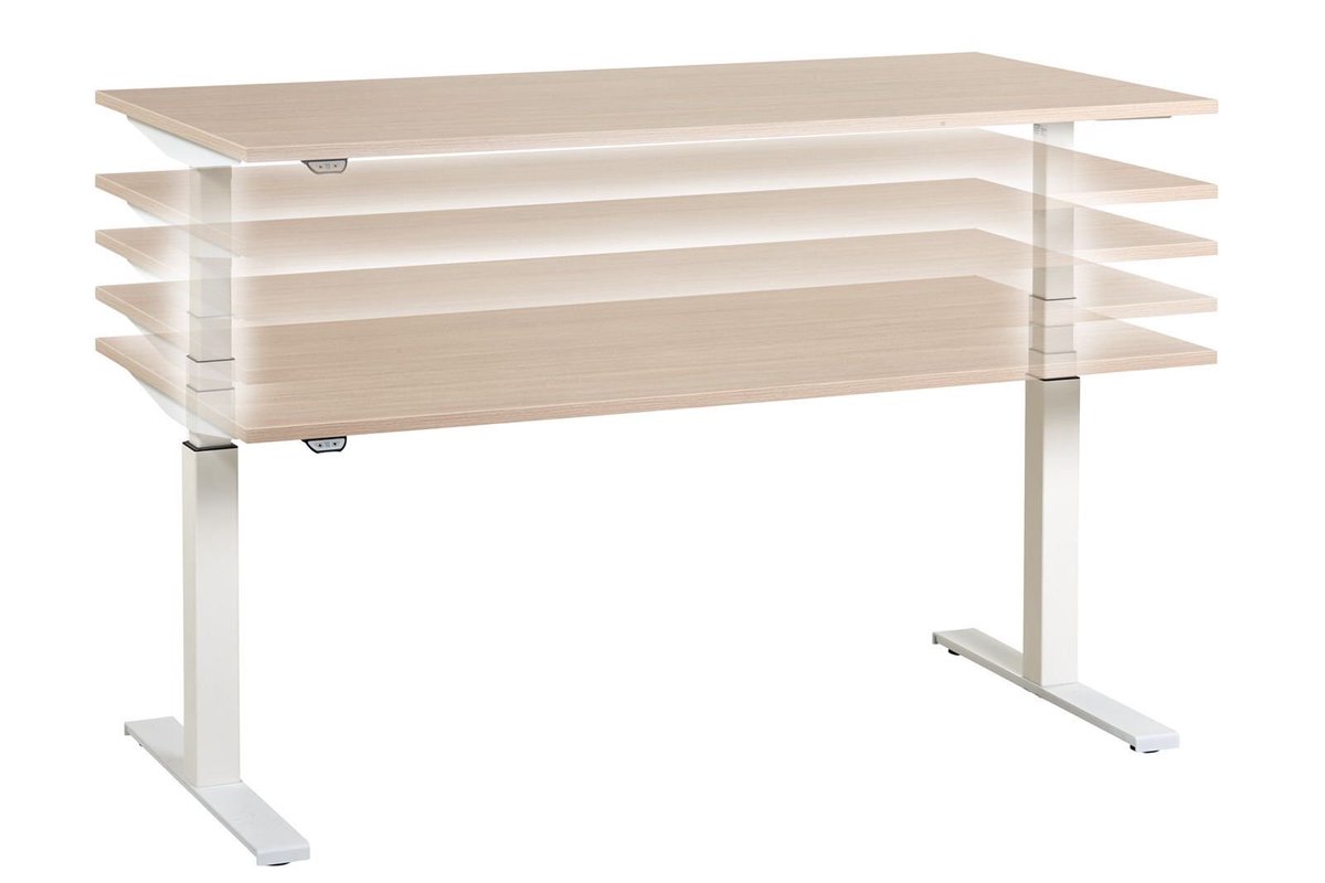 Te lang zitten en staan is ongezond...wissel af!  Probeer onze Sta-Zit bureaus uit!  shop.wolfslag.nl/catalogus/kant…