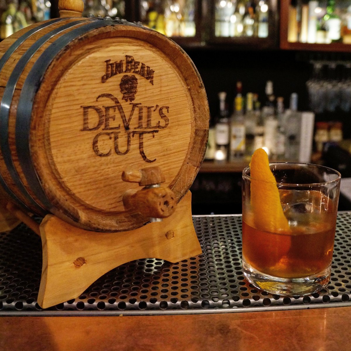 We've just started aging our Triple Oaked #OldFashioned with <a href="/JimBeam/">Jim Beam</a> <a href="/JimBeamUK/">Jim Beam UK</a> #doubleoak 
#cocktail #cocktails #Clapham #Battersea