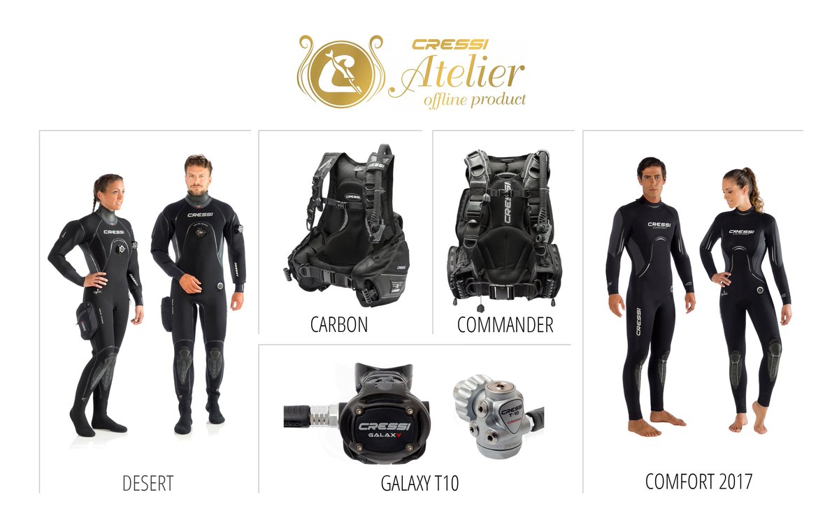 DivertySub's tweet photo. La línea Atelier de Cressi  es una serie de productos de alta gama que se comercializan únicamente off-line. Disponible ya en DivertySub. https://t.co/TpeOcuQg75