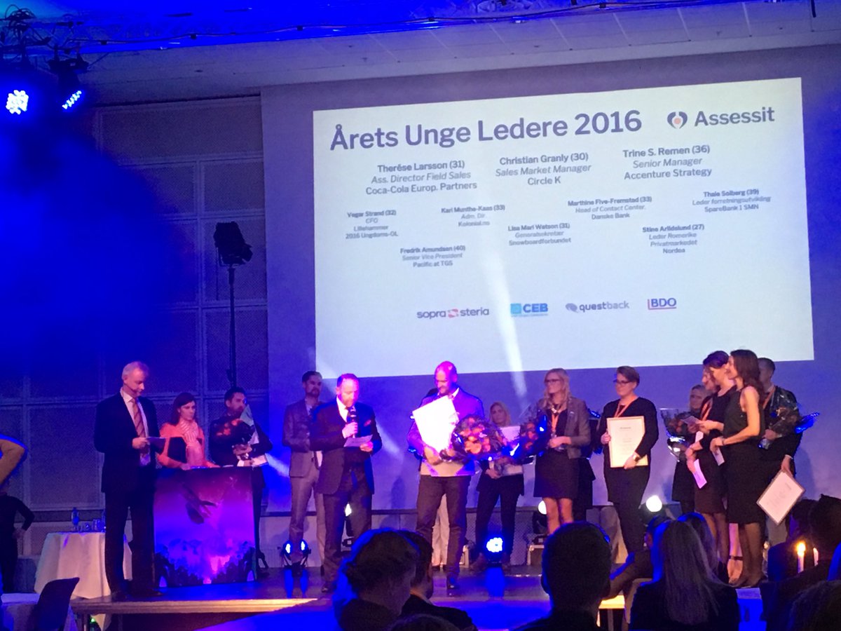 JannickeWil's tweet photo. Gratulerer til Årets Unge Leder 2016: Christian Granly, 30 år,  fra Circle K #åretsungeledere2016 #Assessit https://t.co/rY1EwJvWnV