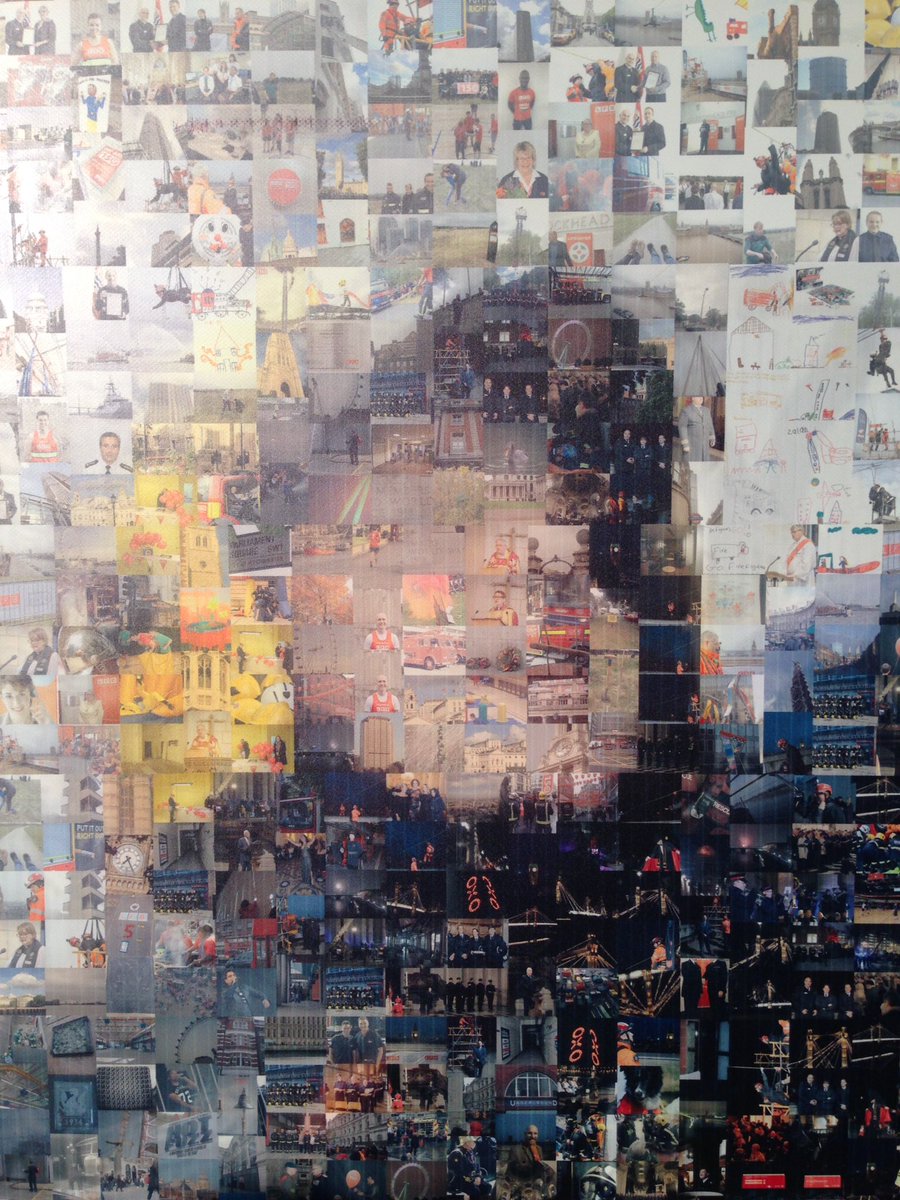 GlennSebright's tweet photo. Wrapping up @LondonFire #LFB150 celebrations @TheWorkshopLDN with the unveiling of a mosaic made up of pictures taken at events during 2016. https://t.co/wwRoUzV9ZC