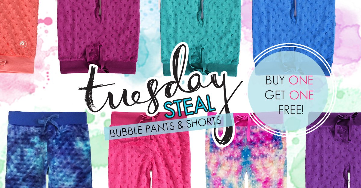 reallimeapple's tweet photo. Don't miss this week's Tuesday Steal: 2 for 1 BUBBLE Pants! https://t.co/P0RLSuyHCJ #Limeapple #sale #tuesdaydeal #tuesdaysteal #couponers https://t.co/fGSKGoEzpS
