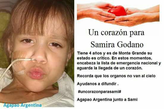 RadioCantiloOk's tweet photo. Samira Godano nos necesita
#UnCorazónParaSamira
Más de 8000 personas que esperan un órgano #Sumate #donarsalvavidas
https://t.co/aljXvZCTws https://t.co/LHMsIMqnui