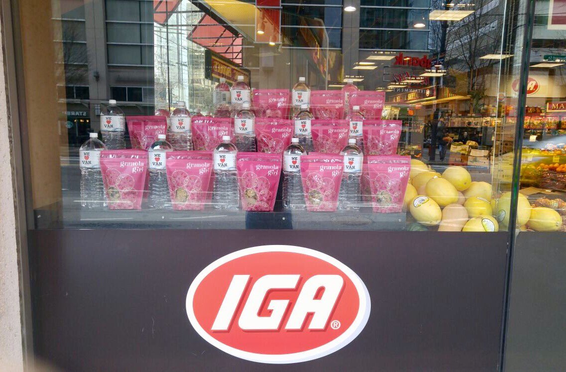 Visit Burrard IGA! GG cuddling  with <a href="/welovevan/">WE LOVE VAN</a> and stock up before Vday! Single or not, stay hydrated and nourished with local products ❤