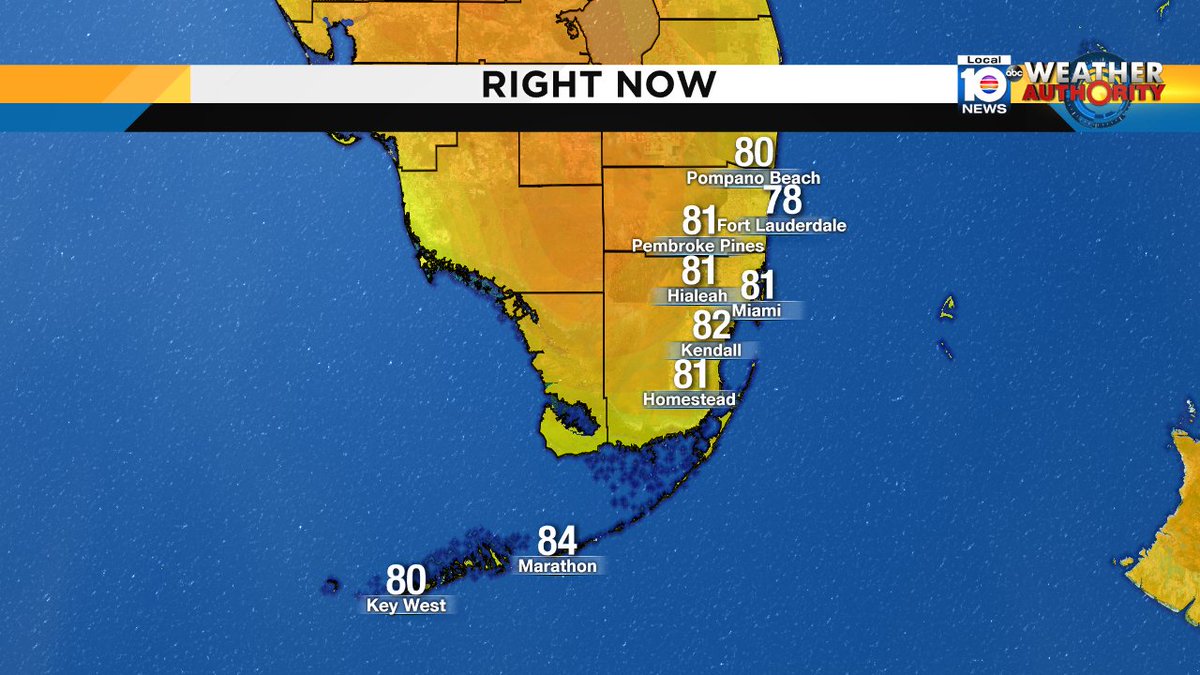 Temps are in the lower 80s across #SOFLO just after 2:30 p.m.  Warmer weather to come before a Friday cooldown. https://t.co/Q7Hpt5dZNO