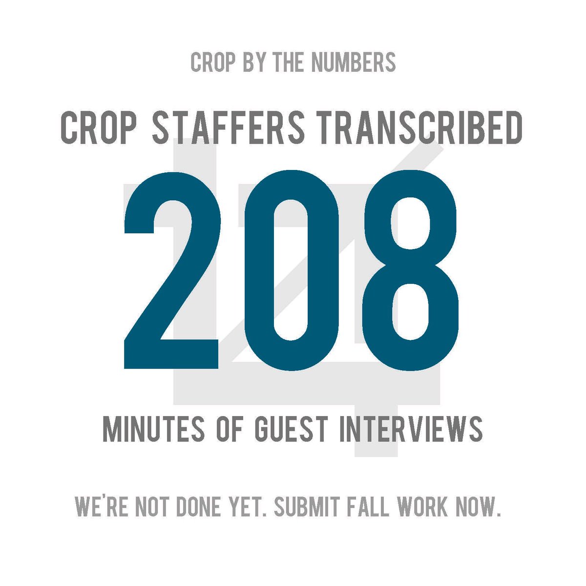 cropttu's tweet photo. Submit your work from Fall 2016. Deadline is in 4 days. Head to https://t.co/3N8ak1jEPP for info. 
#DropItLikeItsCROP #SpringSubmission https://t.co/iRaQR1muiv