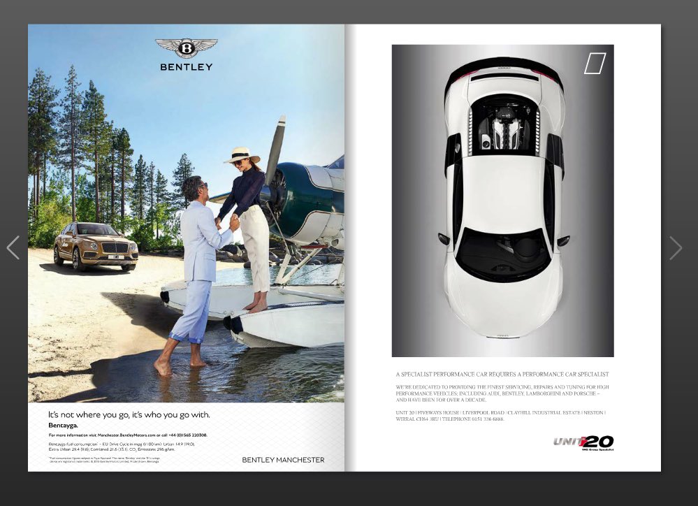 Door11Design's tweet photo. Unit20's new advert in @WirralLifeMag February issue, designed by Metal Magenta &amp; Door Eleven Design #wirrallifemag #unit20 #evo #topgear https://t.co/HjKs8zMyje