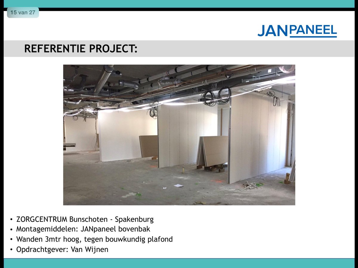 janpaneel's tweet photo. Razend snelle montage van binnenwanden met JANpaneel! #Bouwbeurs #bouwbeurs2017 https://t.co/9X7xxrhznT