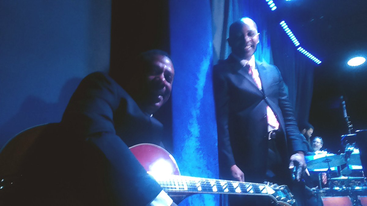 TrevorWare's tweet photo. With @countbasieorch guitarist #WillMatthews last week @BlueNoteNYC https://t.co/wE7EomtTQm