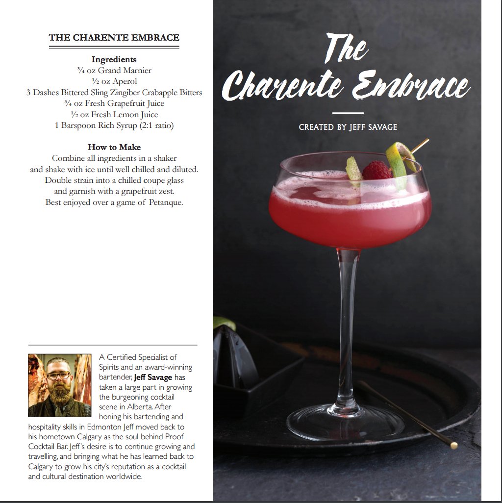 Calgary's Jeff Savage presents his "Charente Embrace" inspired by Grand Marnier &amp; Bittered Sling Bitters. Recipe: 📸 #LeGrandSling