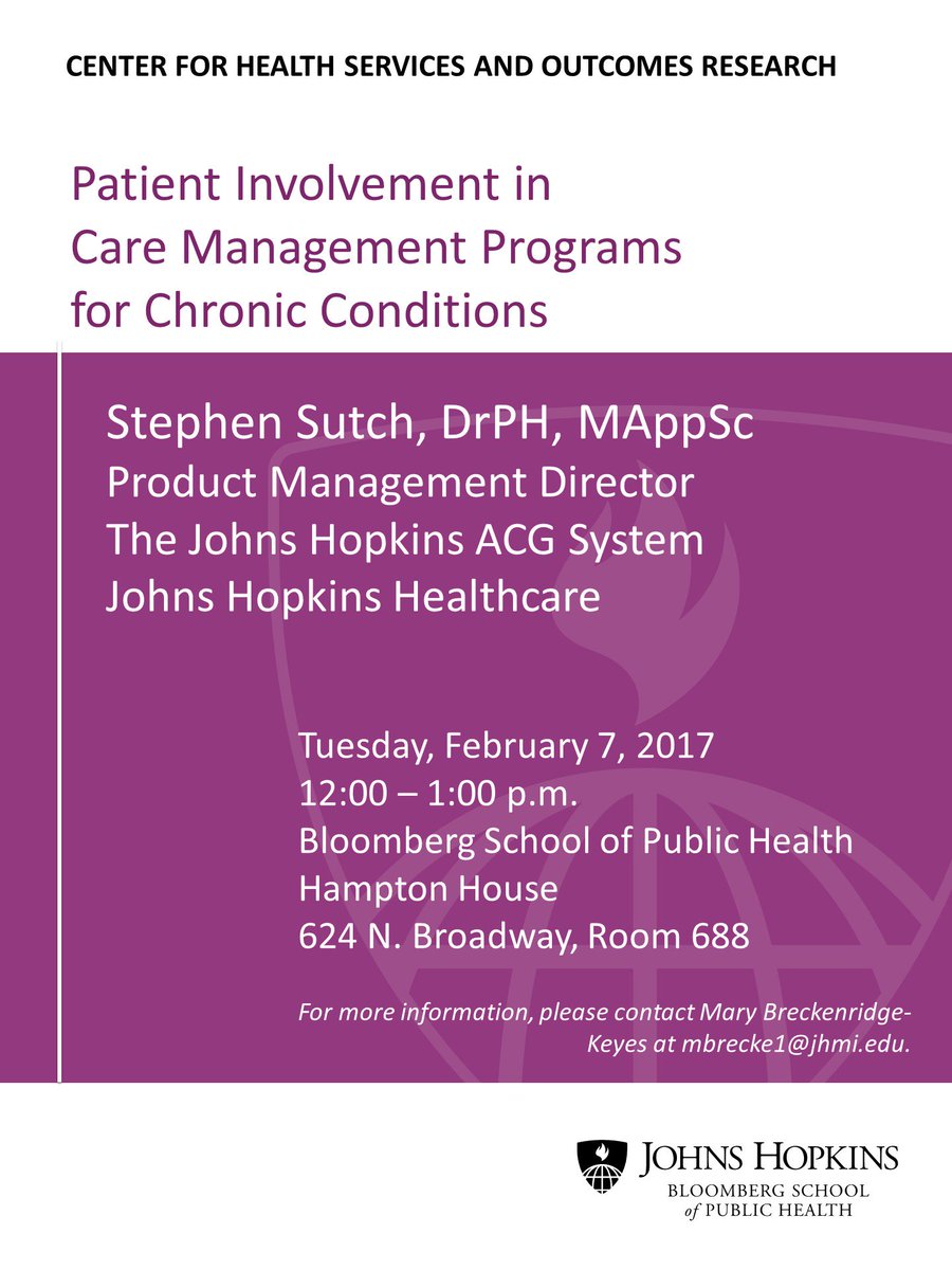 stevesutch's tweet photo. Enjoyed presenting my research findings today to colleagues #chsor @JohnsHopkinsSPH https://t.co/iAZbHOyRTw