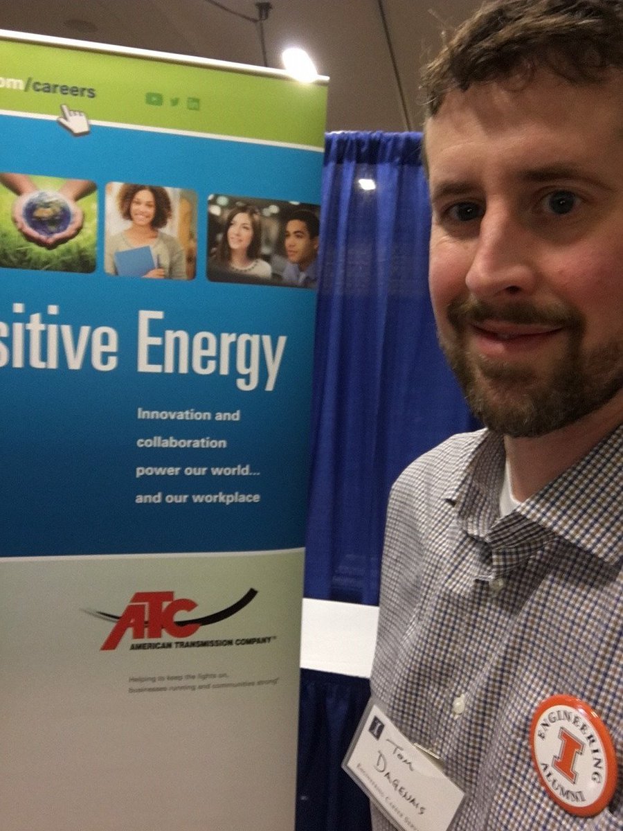 ATCgrid's tweet photo. We're @Illinois_Alma for the @EngineeringAtIL #ECSCareerFair - stop by and see us! #PositiveEnergy https://t.co/tPa3WubRbw